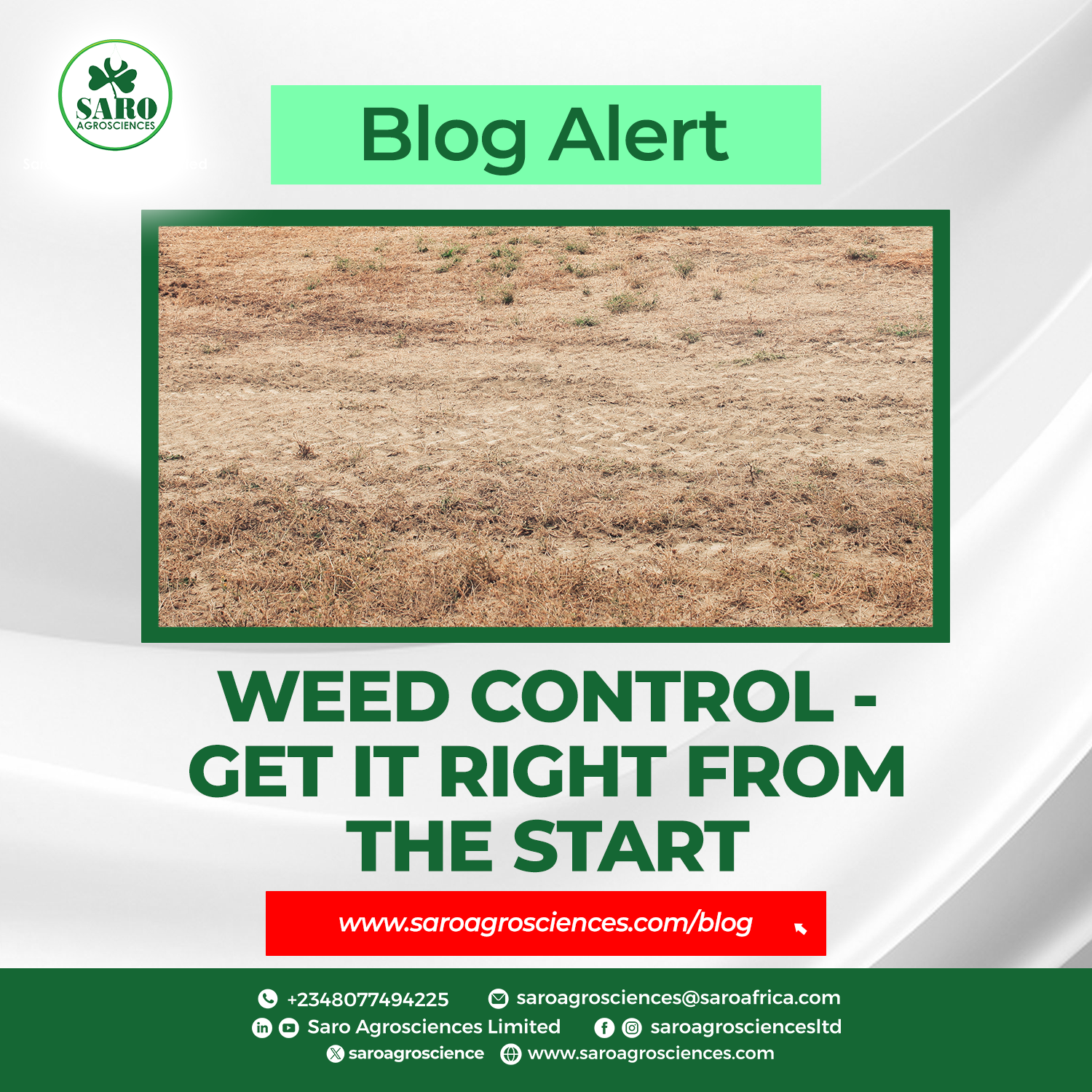 WEED CONTROL – GET IT RIGHT FROM THE START
